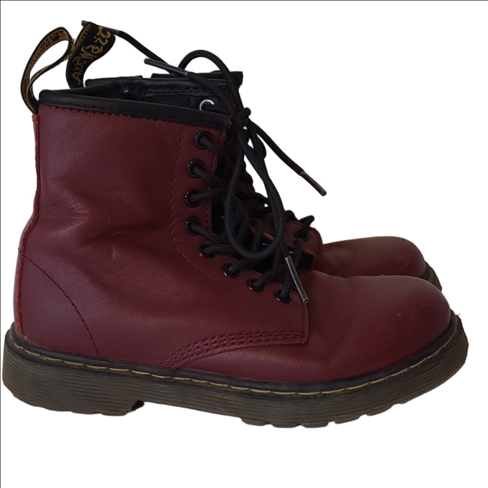 Dr. Martens Burgundy Delaney Boots Youth Size 11